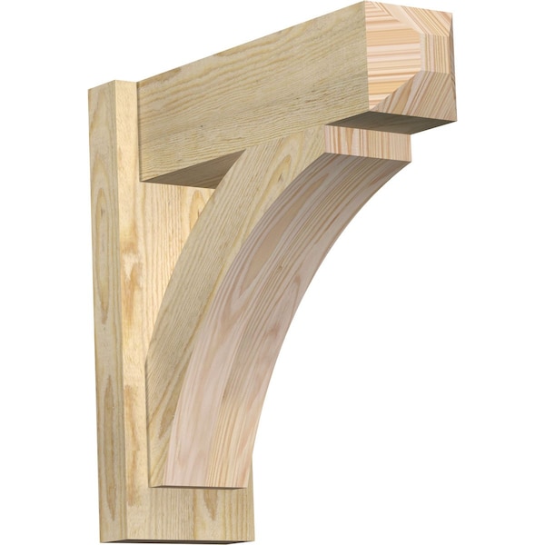 Ekena Millwork Thorton Rough Sawn Craftsman Outlooker, Douglas Fir, 6"W x 18"D x 18"H OUT06X18X18THR04RDF - main